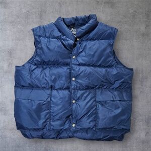 Vintage 70S Woolrich 100% Nylon Shell/Lining DOWN Insulated Vest Jacket XL SNAP‎